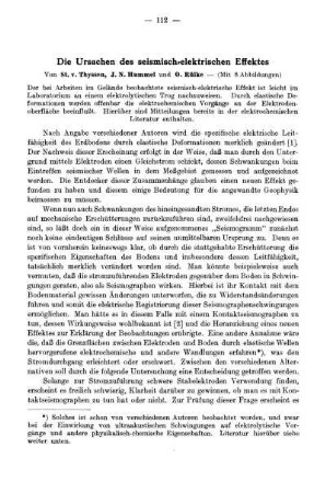 Die Ursachen des seismisch-elektrischen Effektes