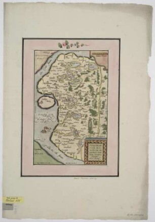 Karte von Dithmarschen, 1:200 000, Kupferstich, um 1570