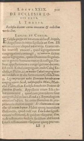 De Ecclesia Locus XXIX.