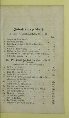 Inhaltsverzeichniß