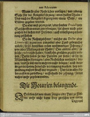 Die Notarien belangende