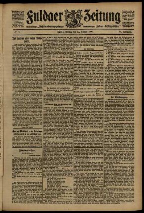 Ausgabe vom Montag, den 14. Januar 1907.