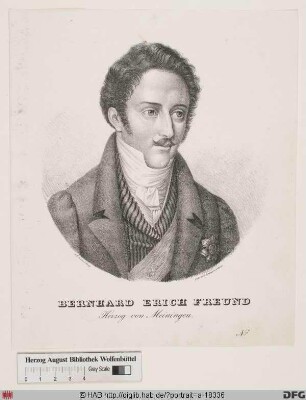 Bildnis Bernhard II. (Erich Freund), Herzog zu Sachsen-Meiningen-Hildburghausen (reg. 1821-66)