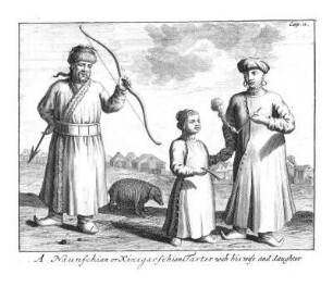 A Naunschian or Xixigarschian Tarter with his wife and daughter