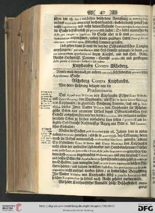 Ascheberg Contra Kniphausen