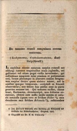 De tumore cranii sanguineo recens natorum : Diss. inaug.