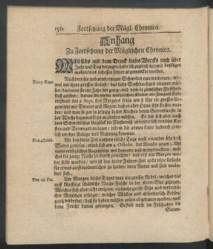Anhang zur Fortsetzung der Mügelischen Chronica