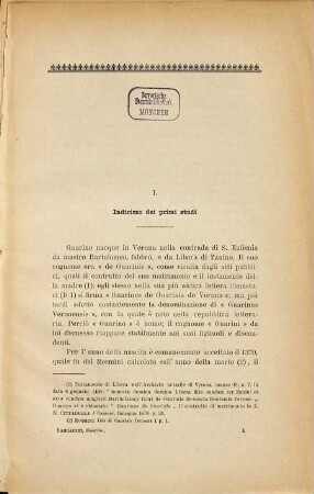 La scuola e gli studi di Guarino Guarini Veronese : con 44 documenti