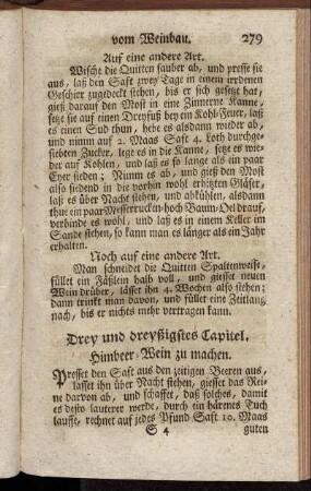 Drey und dreyßigstes Capitel. Himbeer-Wein zu machen.