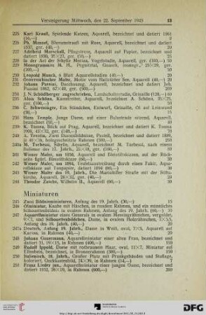 Miniaturen (Nr. 245-253)