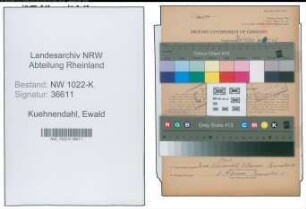 Entnazifizierung Ewald Kuehnendahl , geb. 22.03.1890 (Werkmeister)
