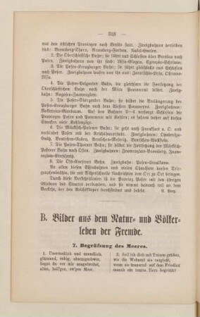 B. Bilder aus dem Natur- und Völkerleben der Fremde