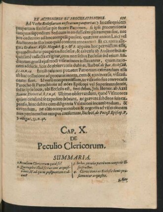 Cap. X. De Peculio Clericorum.