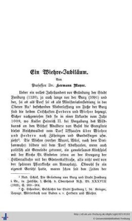 Ein Wiehre-Jubiläum.