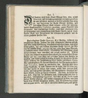 [Bedingnisse zu der Verpachtung der Korn-Branntwein-Accise, vom 15 April 1777 bis 14 April 1781.]