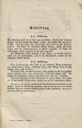 Die Arithmetik und Algebra für den Schul- und Selbst-Unterricht