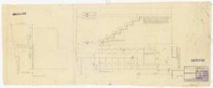 Wohnhaus Mildenberger, Hochberg: Gartentreppe: Lageplan 1:50, Schnitte 1:10