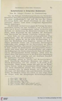 15: Substitutionen in Entwickler-Substanzen