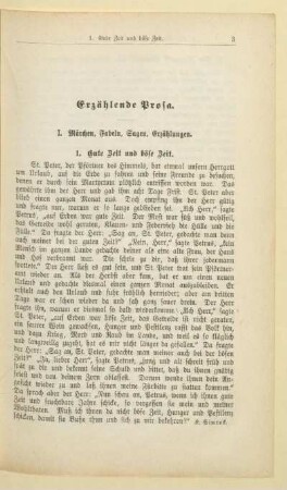 I. Märchen, Fabeln, Sagen, Erzählungen
