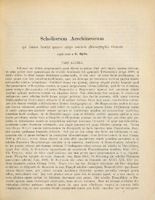 Scholiorum Aeschineorum qui fontes fuerint quaeve origo conlatis glossographis Graecis, 2