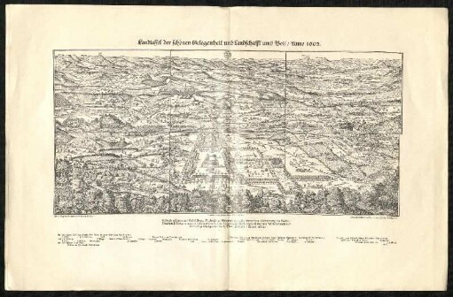 Landtaffel der schönen Gelegenheit und Landschaft umb Boll / Anno 1602.