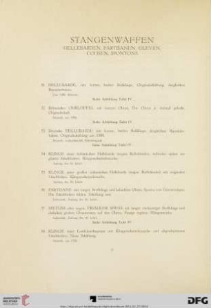 Stangenwaffen (Nr. 51-97)