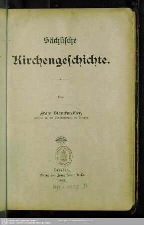 Sächsische Kirchengeschichte