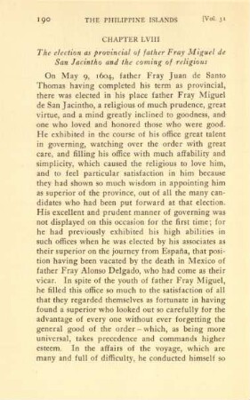 Chapter LVIII. The election as provincial of father Fray Miguel de San Jacintho and the coming of religious