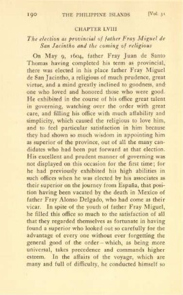 Chapter LVIII. The election as provincial of father Fray Miguel de San Jacintho and the coming of religious
