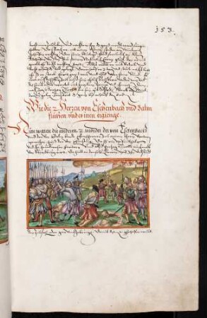 Hinrichtung der geflohenen Königsmörder Walter IV. von Eschenbach und Rudolf II. von Balm
