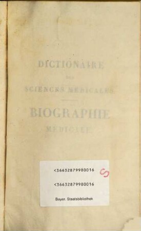 Dictionaire Des Sciences Médicales - Biographie Médicale. 3, Brow - D