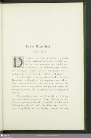 Kaiser Maximilian I. : 1493-1519