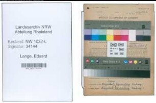 Entnazifizierung Eduard Lange , geb. 29.04.1910 (Kaufmaennischer Angestellter)