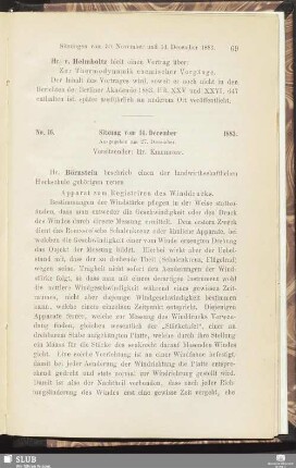 No. 16. Sitzung vom 14. December 1883