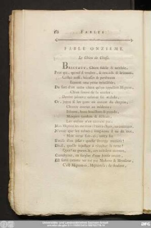 Fable Onzieme. Le Chien de Chasse.