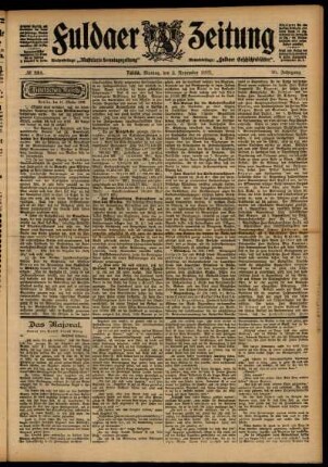 Ausgabe vom Montag, den 02. November 1903.