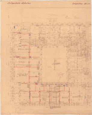 Fischer, Theodor; München - Westend, Bergmannstr.; Ledigenheim - Grundriss EG