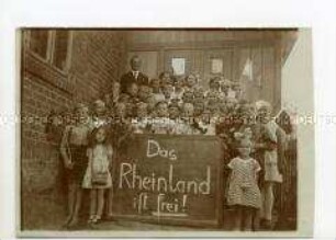 Postkarte zur Räumung des Rheinlandes