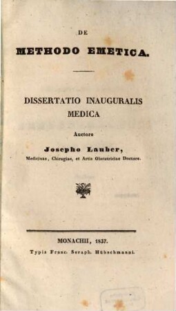 De methodo emetica : Diss. inaug. med.