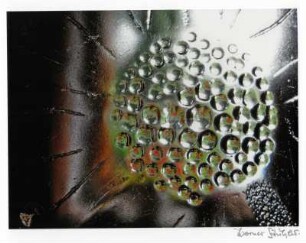 Wassertropfen farbig, abstrakt