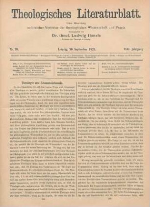 305-312 Theologie und Erkenntnistheorie