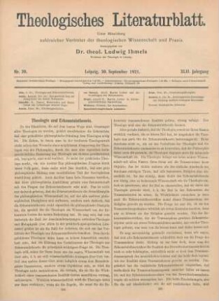 305-312 Theologie und Erkenntnistheorie