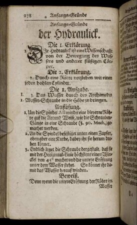 Anfangs-Gründe der Hydraulick.