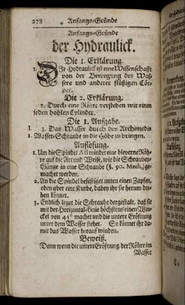 Anfangs-Gründe der Hydraulick.