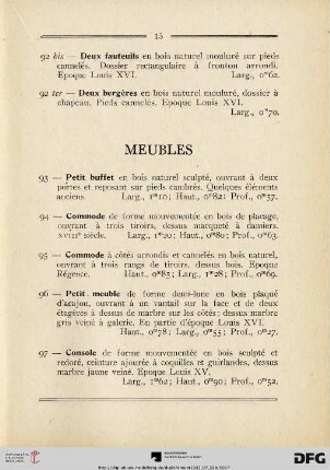Meubles (Nr. 93-149bis)