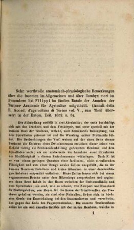 Bericht über die wissenschaftlichen Leistungen im Gebiete der Entomologie. 1850, 1850 (1852)