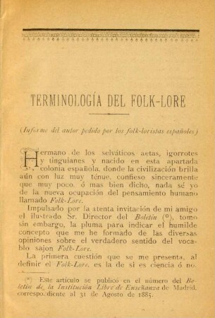 Terminología del folk-lore