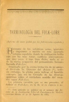 Terminología del folk-lore