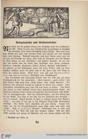 30: Kriegsanleihe und Geistesarbeiter