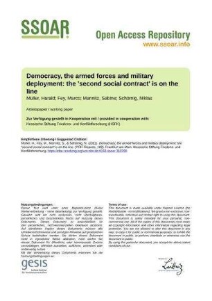Democracy, the armed forces and military deployment: the 'second social contract' is on the line